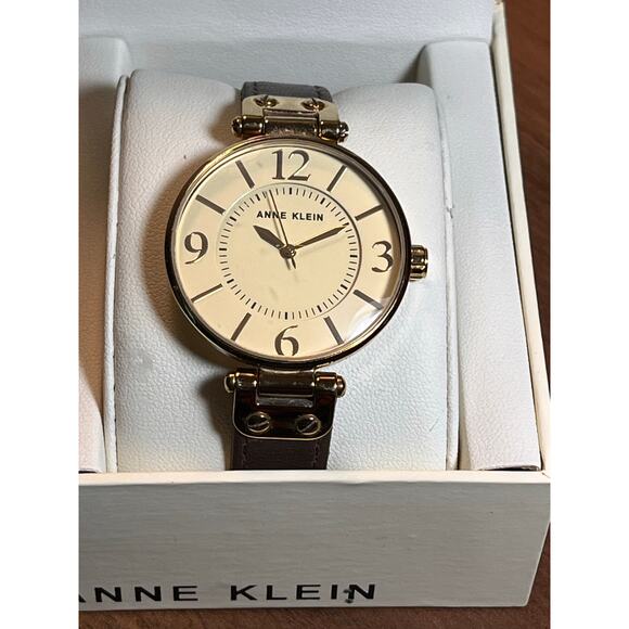 Anne Klein Women’s Gold-Tone Watch – Pre-Owned with Original Box - Picture 1 of 15